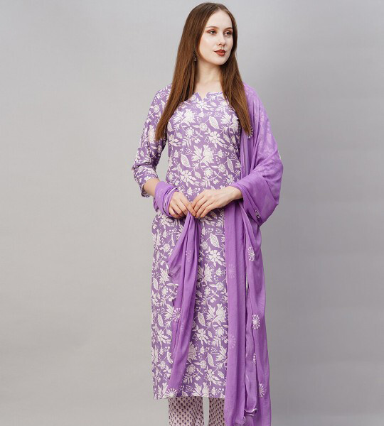 Women Ethnic Motifs Printed Regular Kurta with Trousers & Dupatta