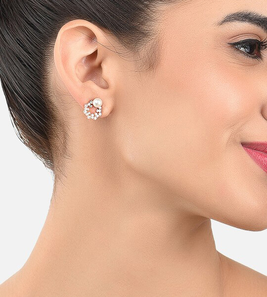 Zaveri Pearls Pack of 3 Gold-Toned Contemporary Studs